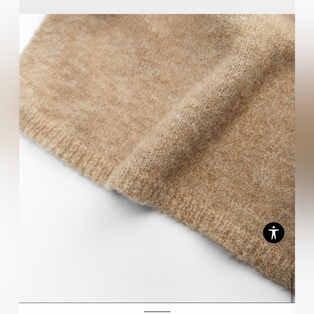 DONATED Zara basic knit taupe scarf - Picture 5 of 8